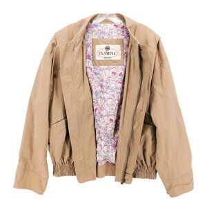EXAMPLE by MISSONI Jacket Light Brown Colorful Lining Vented Made in ITALY L/XL